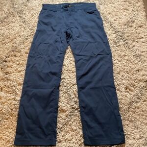 Prana Zion Slim Fit Pants Mens 32x30 Navy Blue Hiking Outdoor Technical Trousers